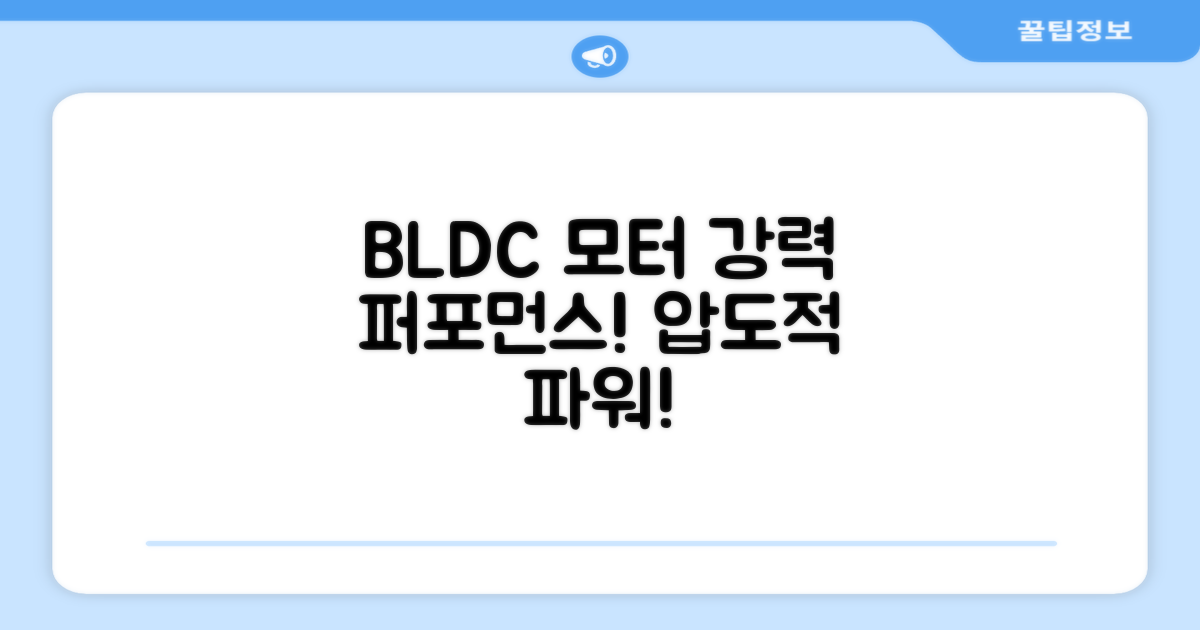 BLDC 모터, 강력한 성능 자랑
