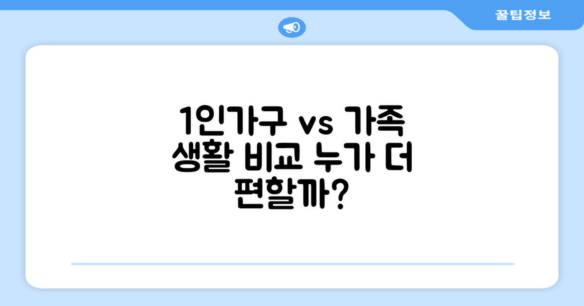 1인 가구 vs 가족 사용