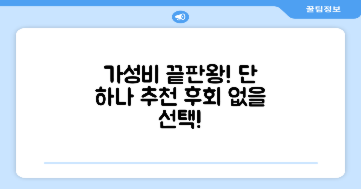 1개 추천, 가성비 최고!
