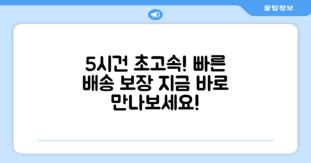 5시건 초고속 배송!
