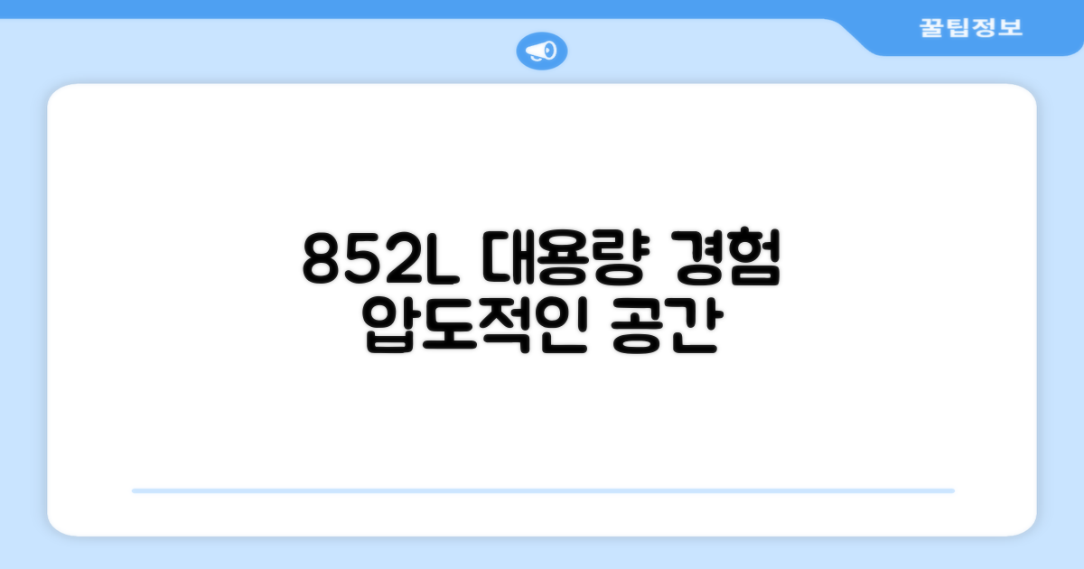852L 대용량을 경험하세요.