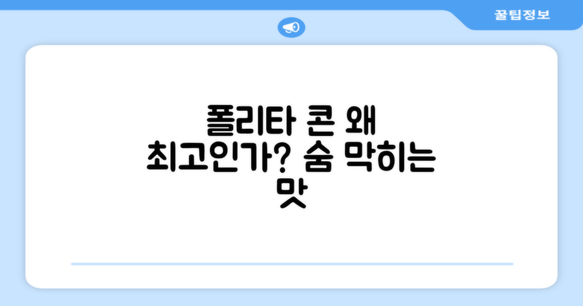 폴리타 콘, 왜 최고일까?