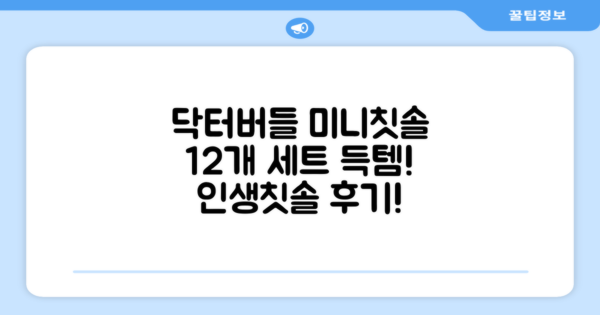 닥터버들 미니헤드 칫솔 세트, 12개입, 1개 추천 리뷰
