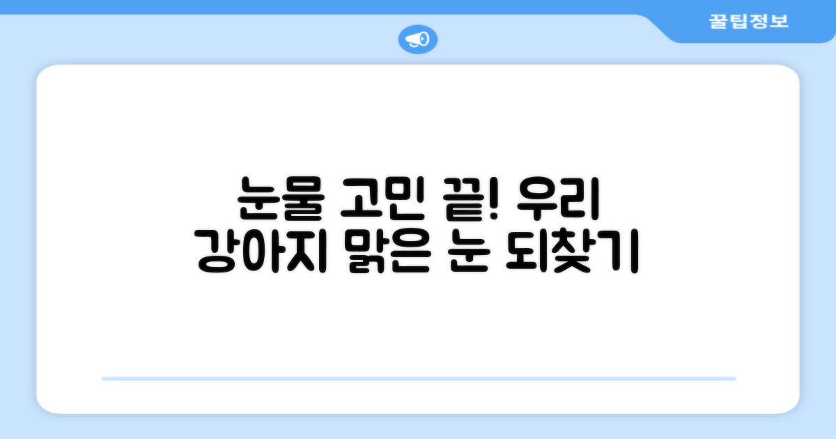 우리 강아지 눈물, 이제 안녕!