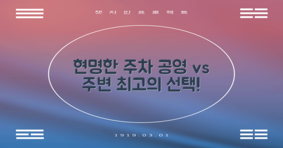 공영 vs 주변 주차 대안
