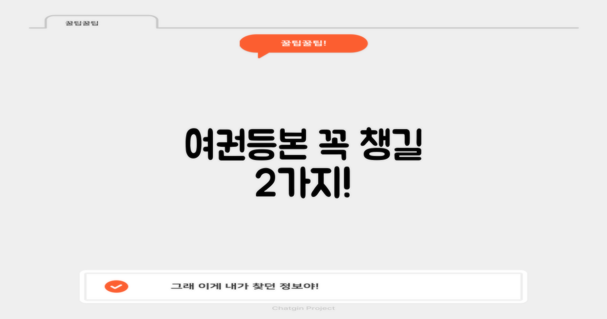 여권/등본 2가지 준비물