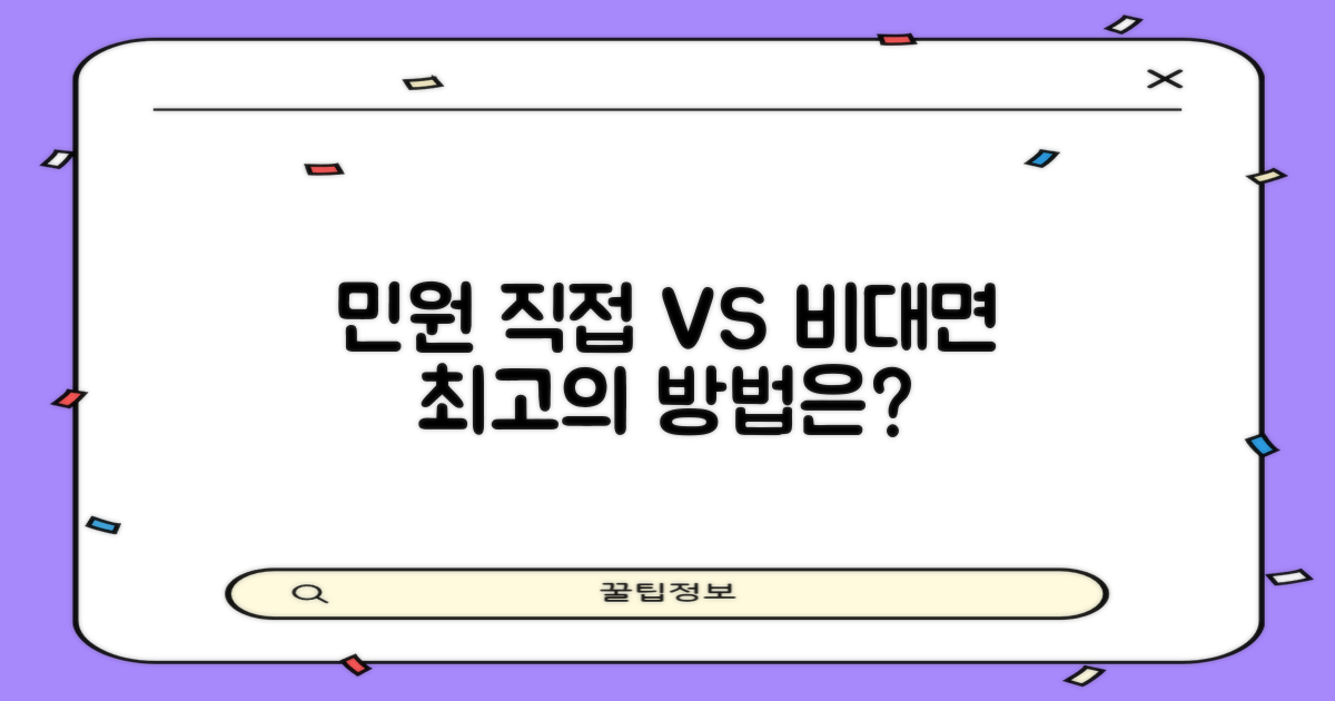직접 방문 vs 비대면 민원