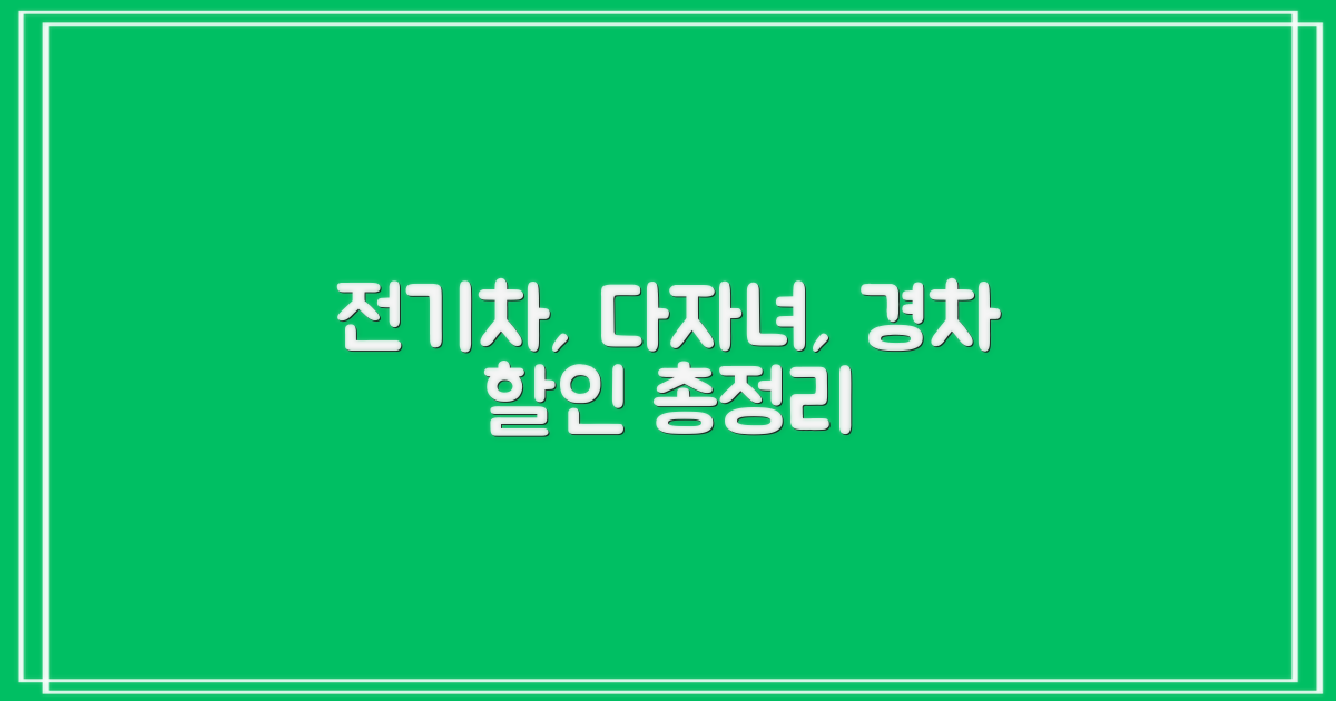 전기차, 다자녀, 경차 할인 총정리