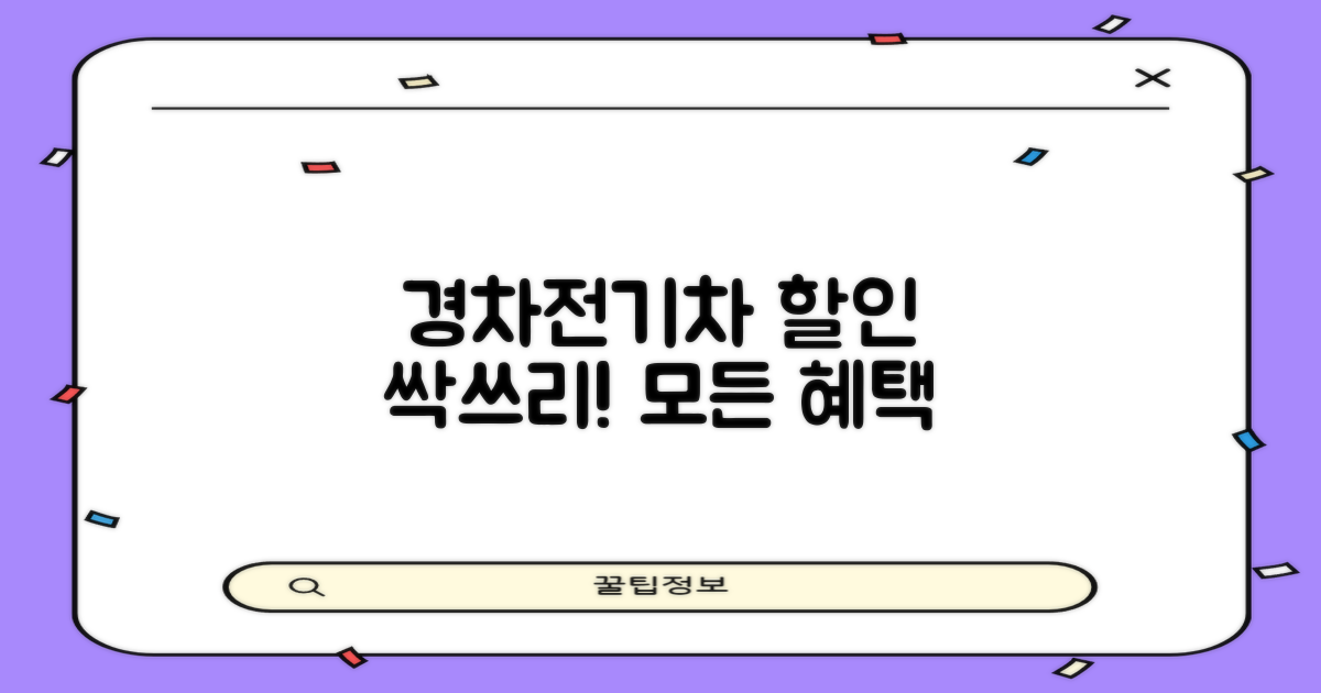 할인 혜택 총정리: 경차/전기차 등