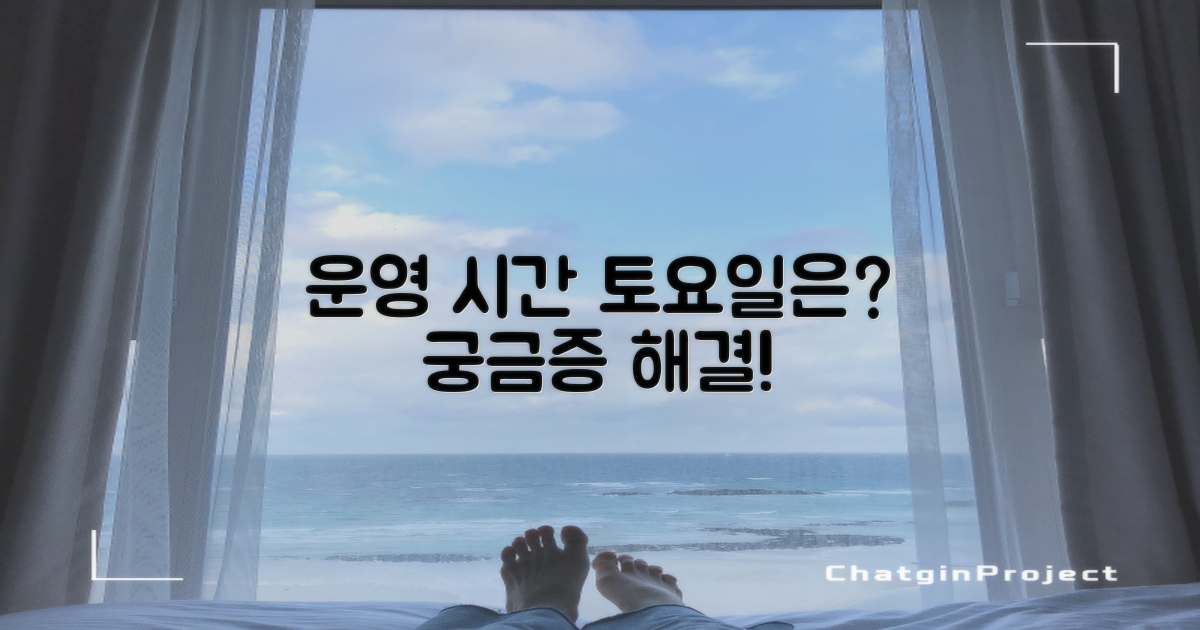 운영 시간, 토요일은 어떨까?