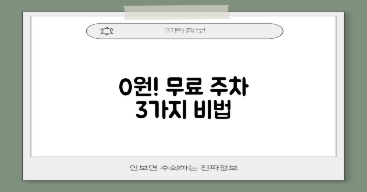 0원 무료 주차 3가지 방법