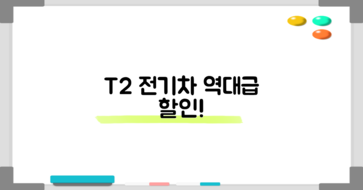 T2 전기차 할인, 확인하세요!