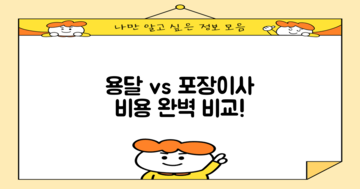 용달 vs 포장이사 비용