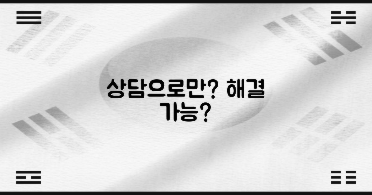 상담만으로 해결 가능할까?