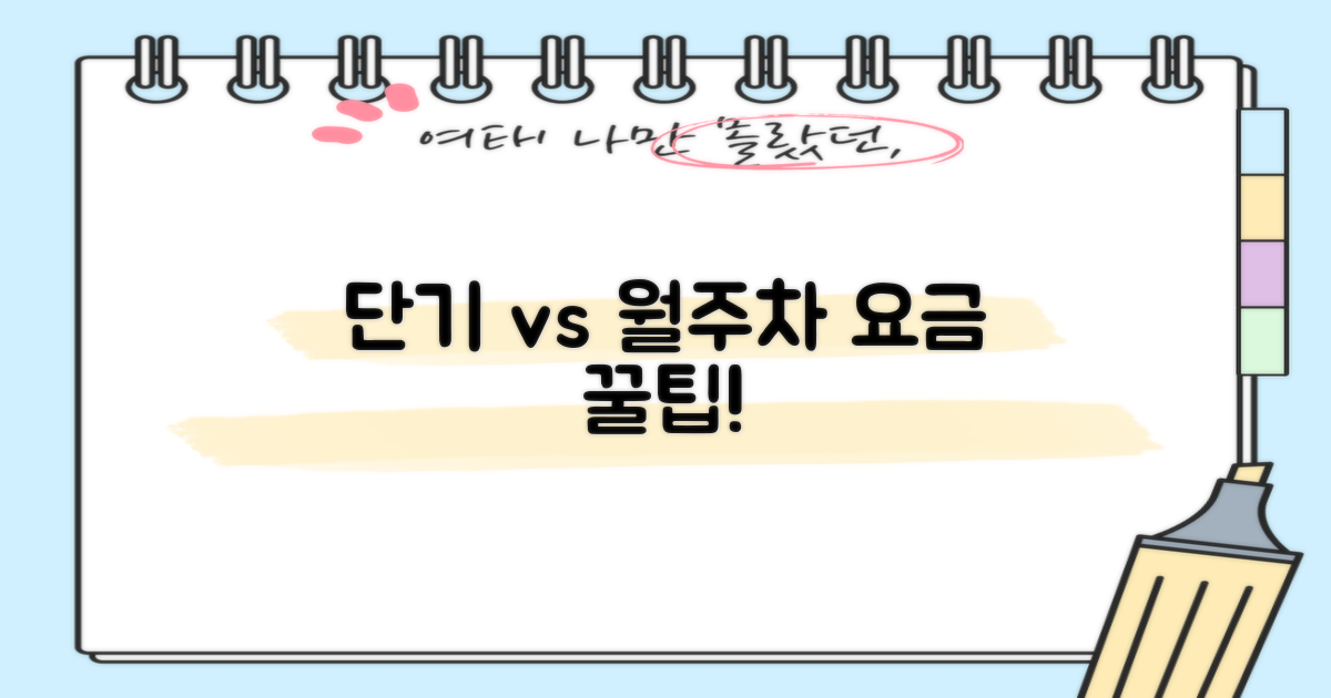 단기 vs 월주차 요금