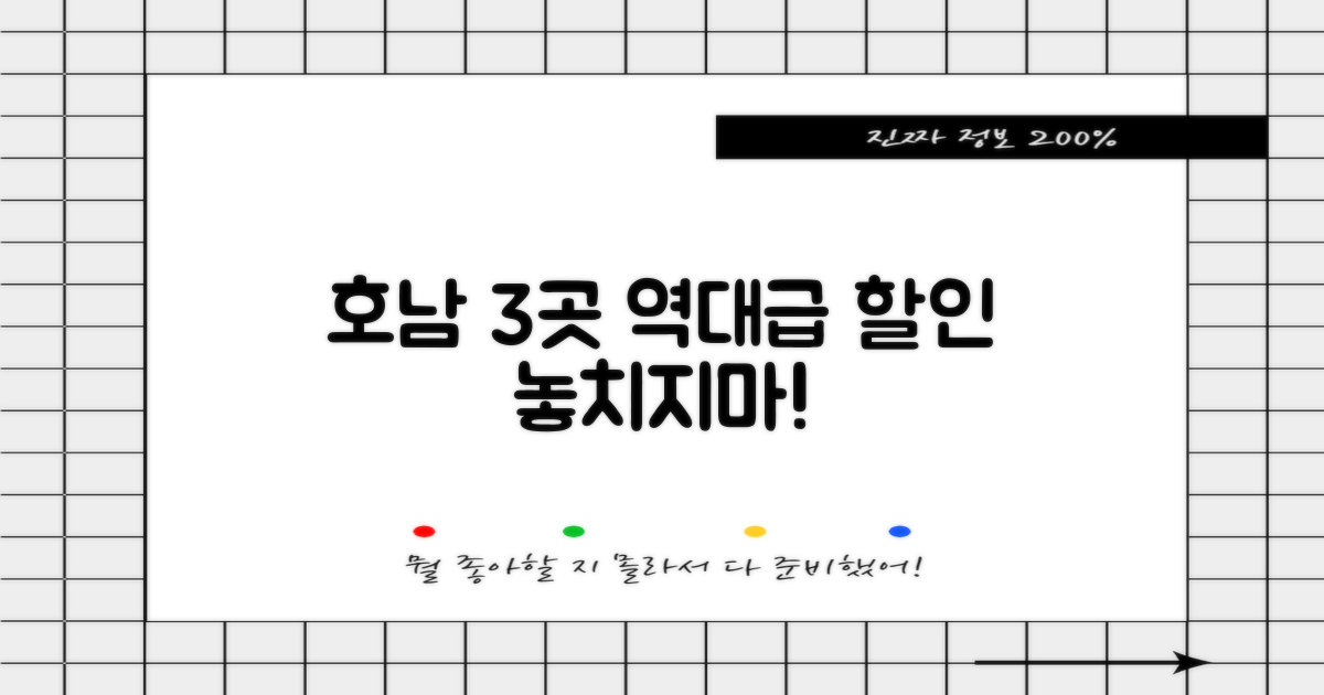 호남 3개 지역 주요 할인