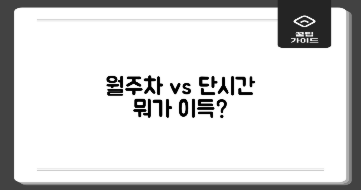 월주차 vs. 단시간 혜택