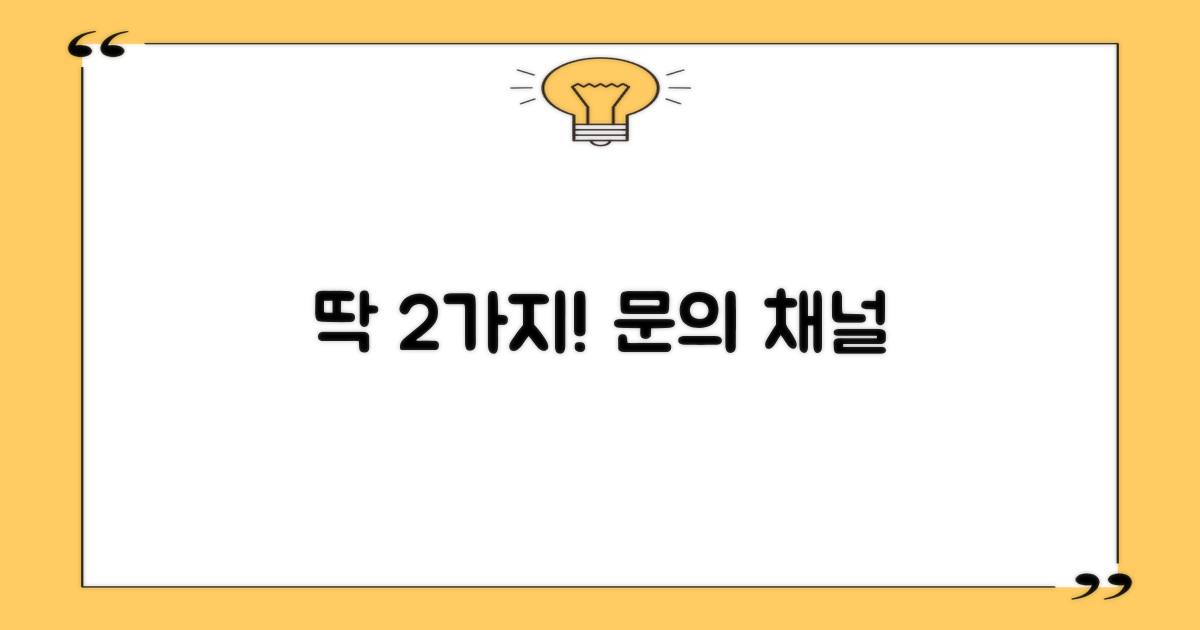 2가지 문의 채널