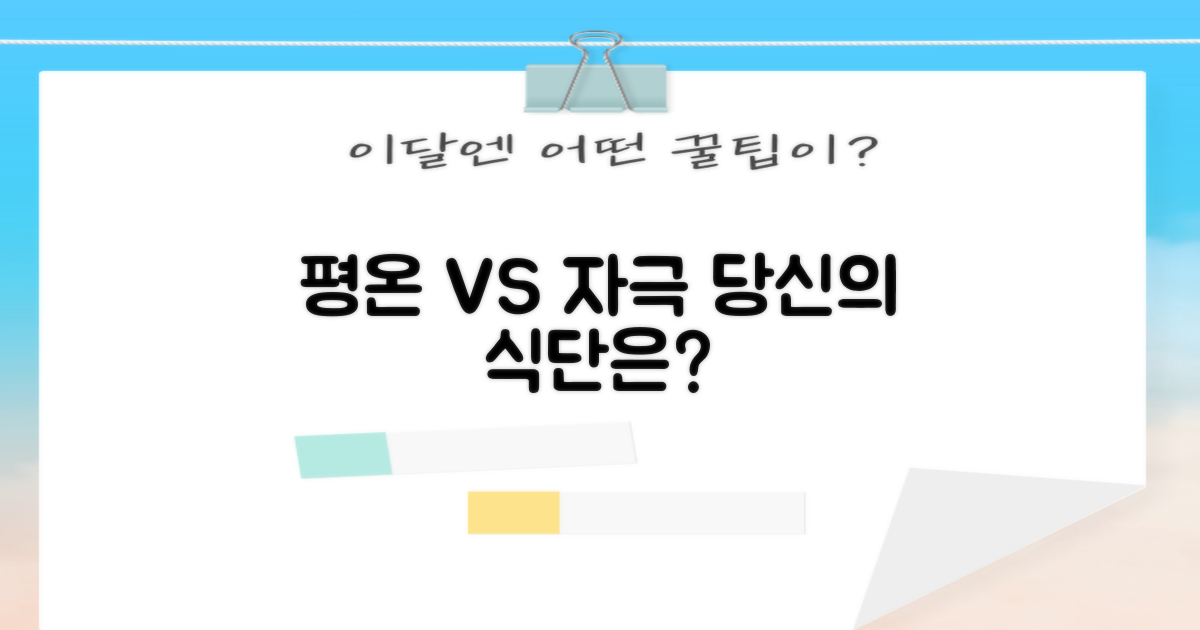 평온 vs 자극 식단