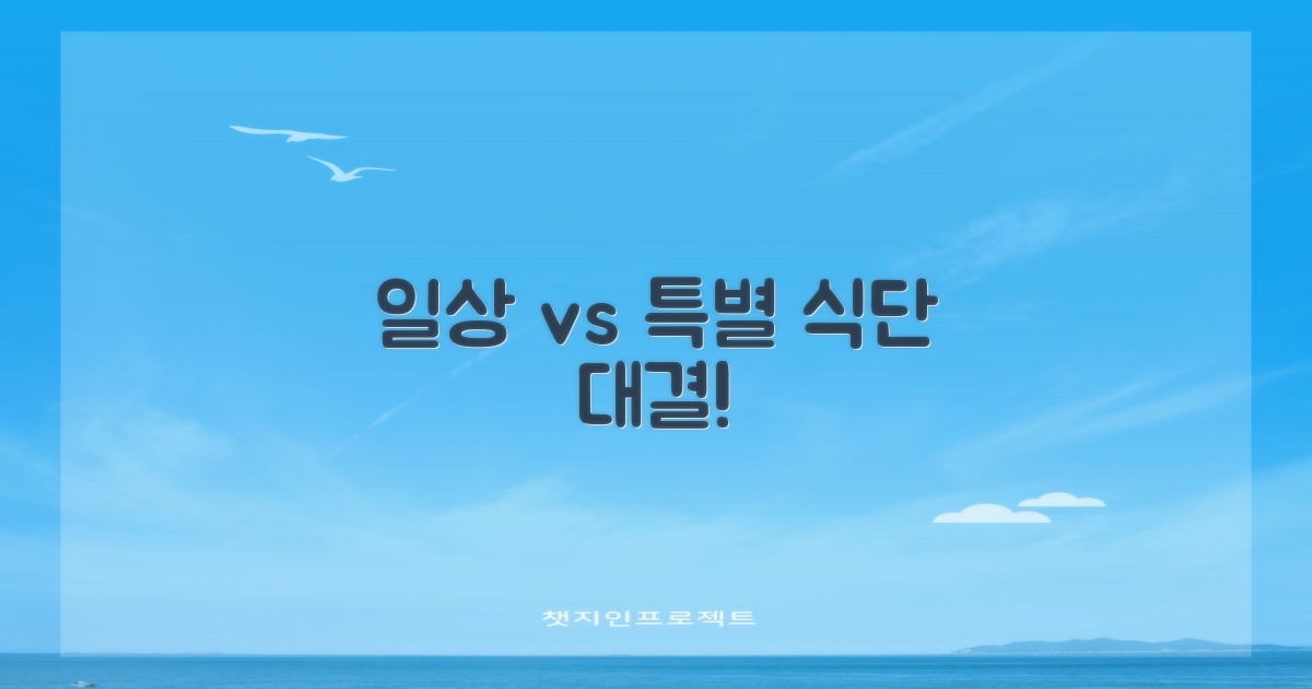 일상 vs 특별 식단
