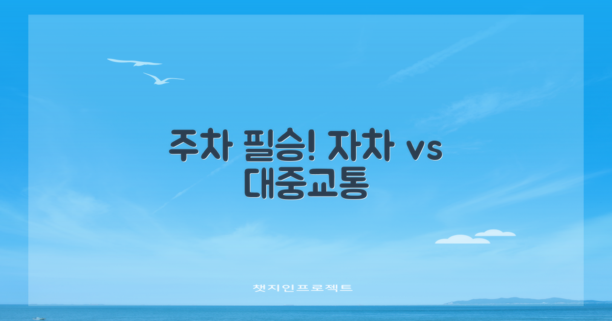 주차: 자차 vs 대중교통