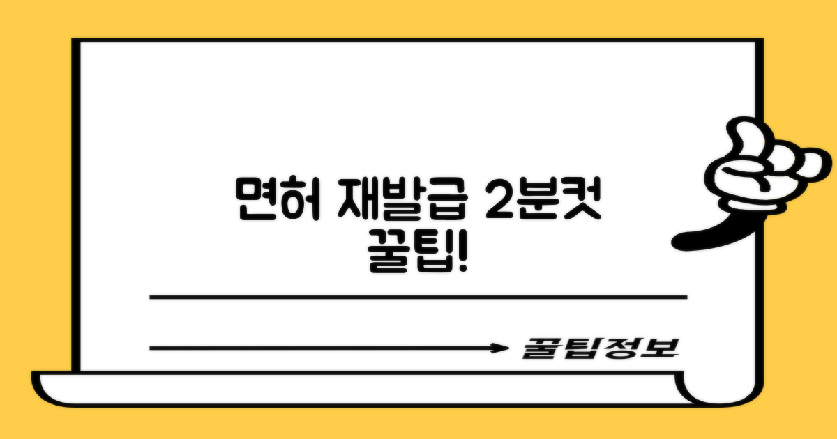 면허 재발급 2분컷 비결