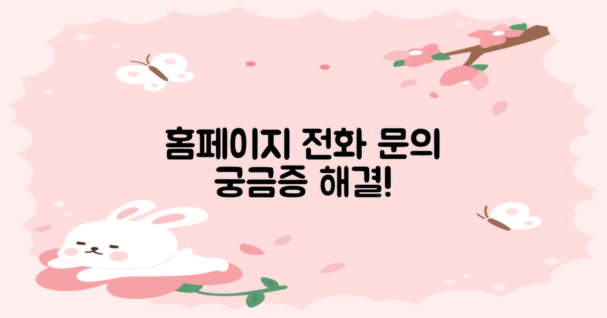 홈페이지, 전화로 궁금증 해결까지