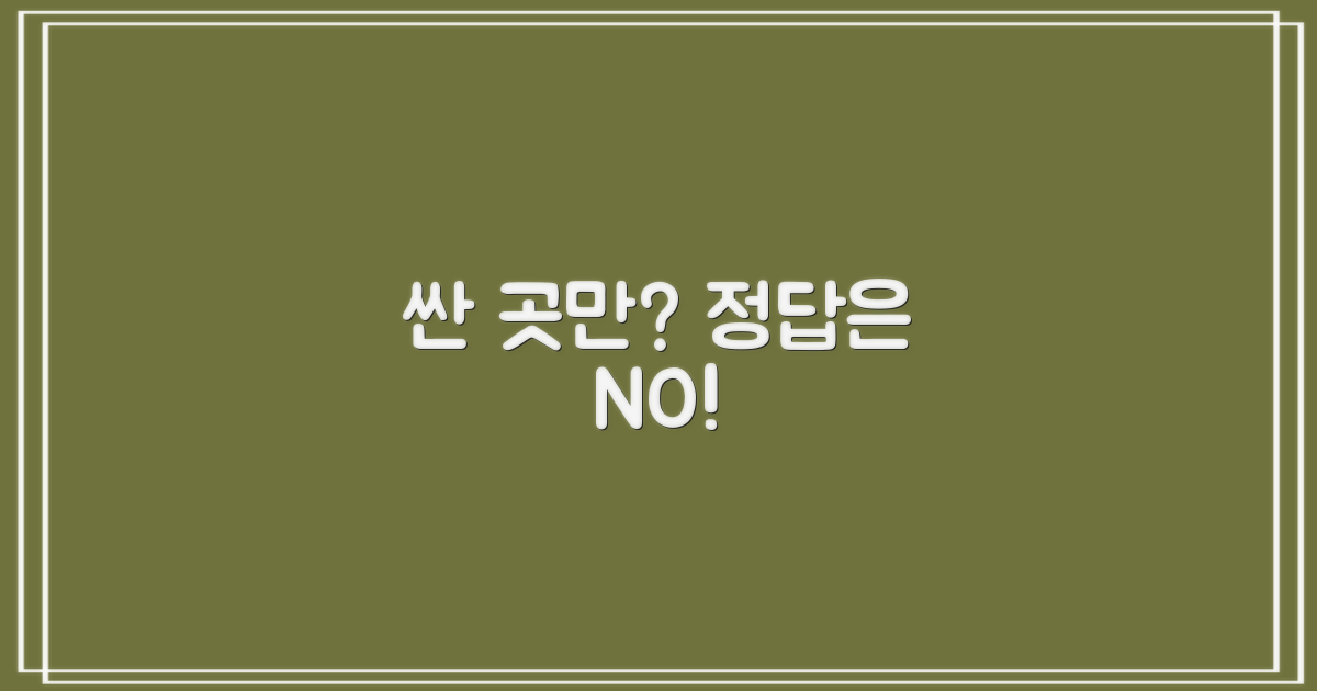 싼 곳만 고르면 될까?