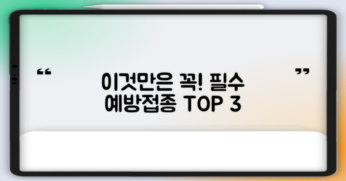 3가지 필수 예방접종