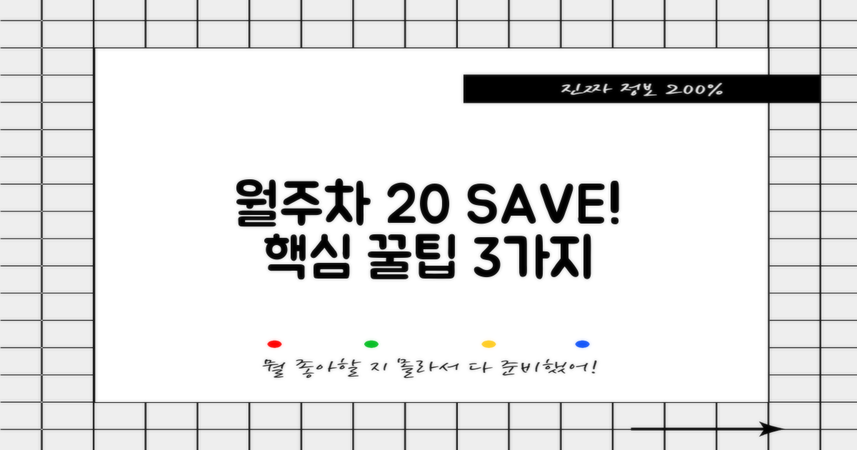 월주차 20% 절약 팁 3가지