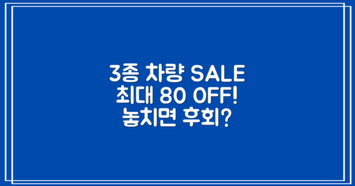 3가지 차종, 최대 80% 할인?