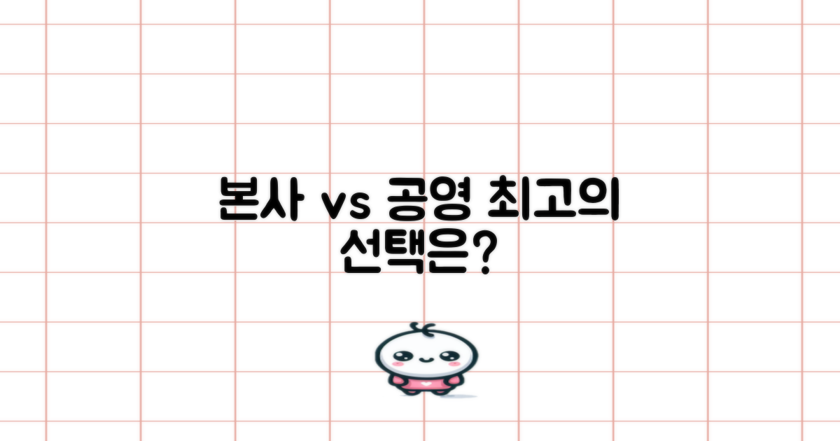본사 vs 공영: 최적의 선택은?