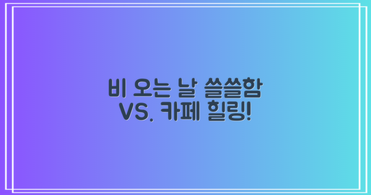 비의 쓸쓸함 vs. 카페의 위안