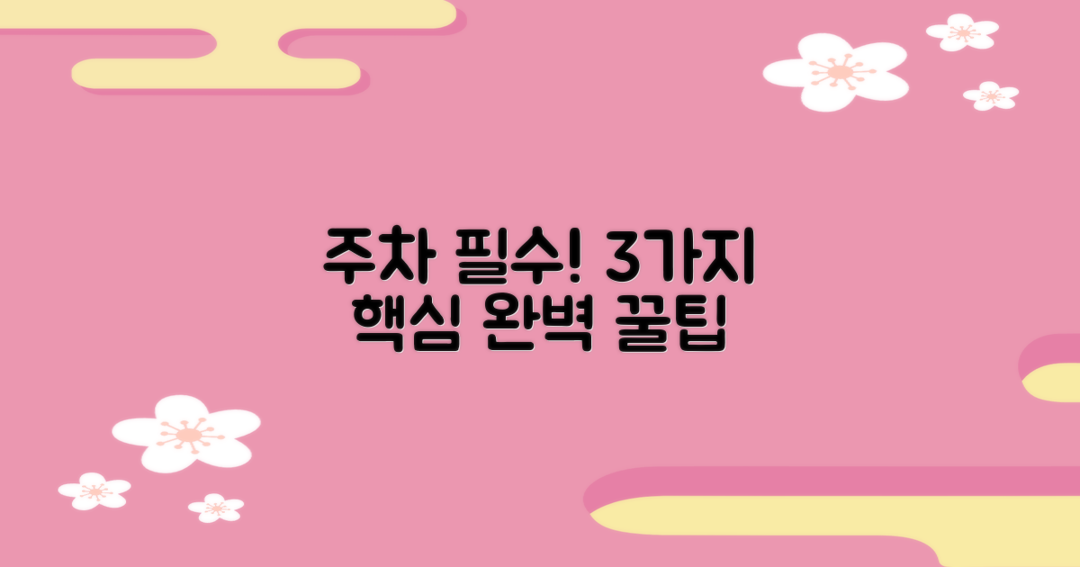 3가지 주차 핵심 정보