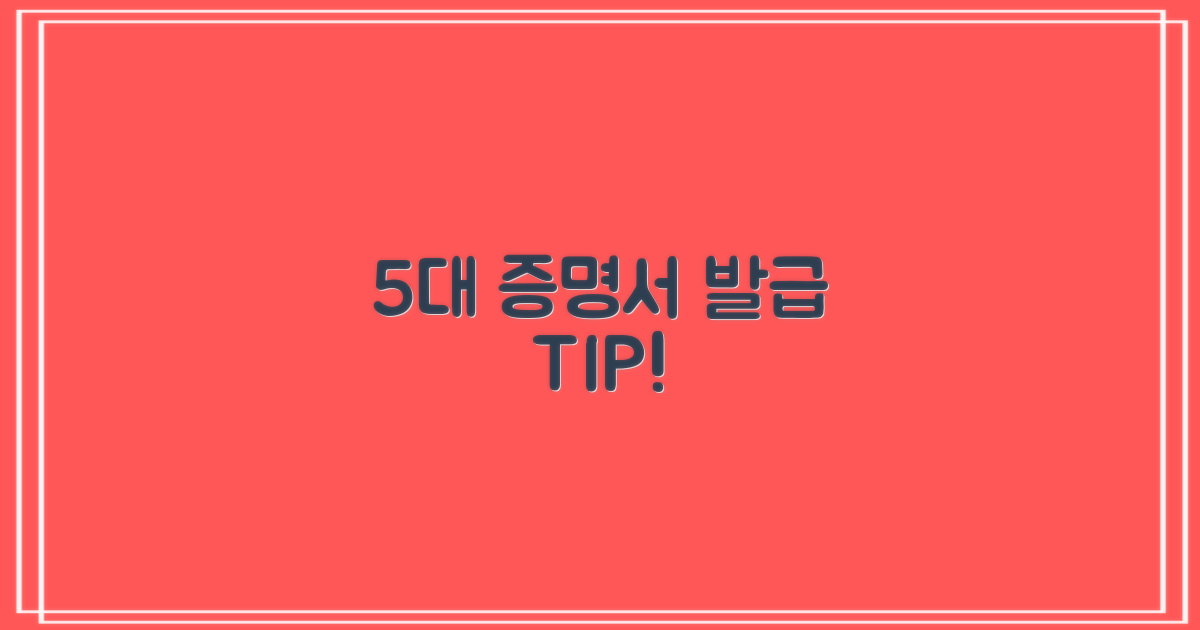 5대 증명서 발급 팁