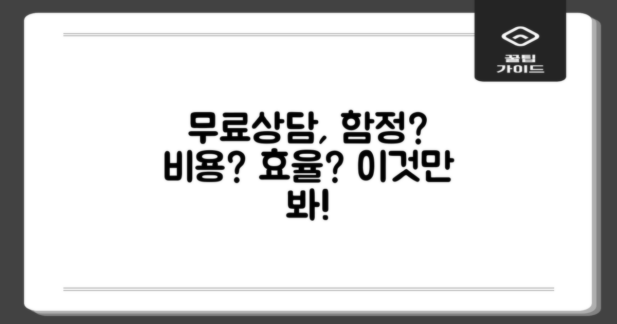 무료상담, 비용 vs 효율