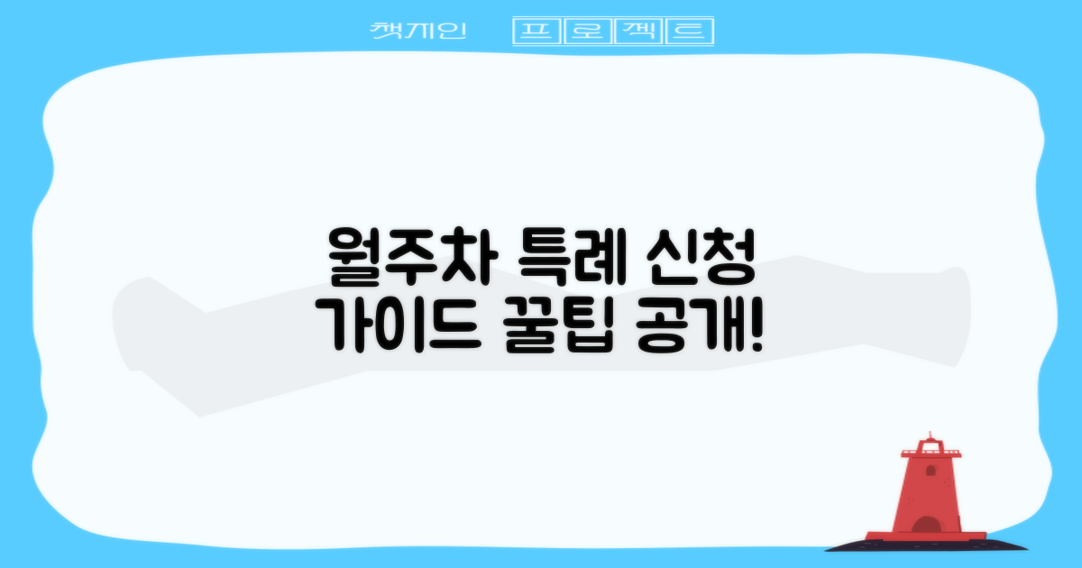 월주차, 특례 신청 이렇게 하세요!