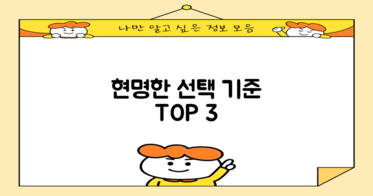 3가지 현명한 선택 기준