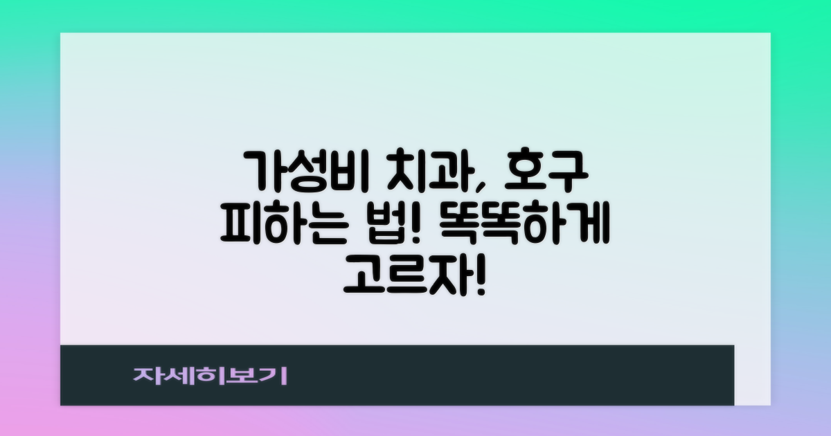 가성비 치과, 어떤 기준으로 고를까?