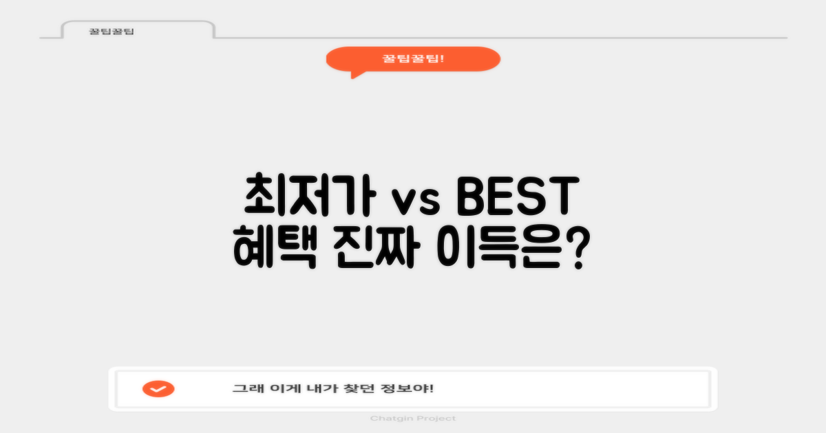 최저가 vs 최대 혜택