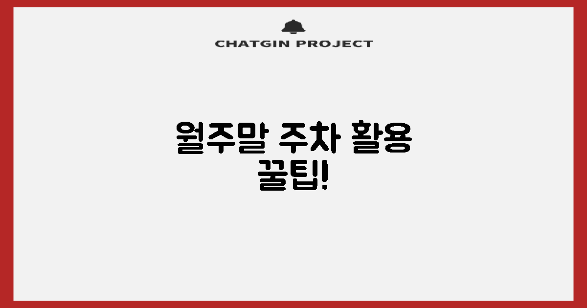 월주차 및 주말 주차 활용 팁