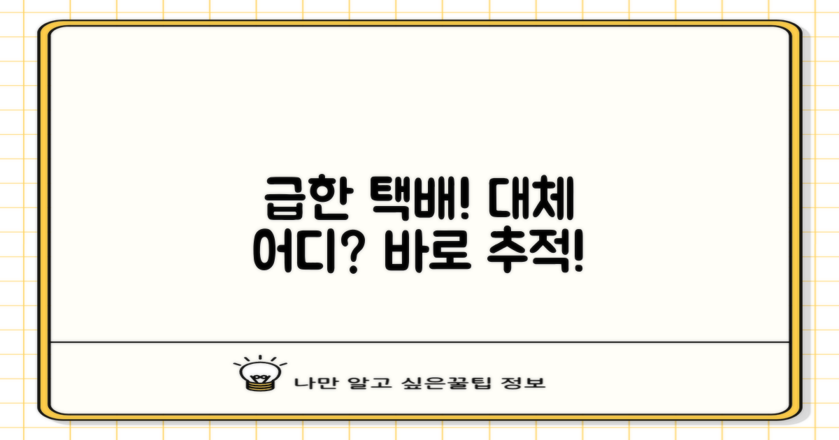 급한 택배, 지금 어디쯤?