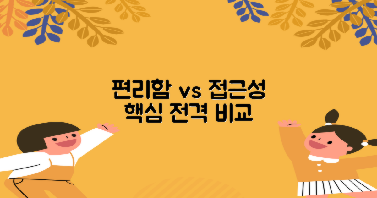 편리함과 접근성 비교